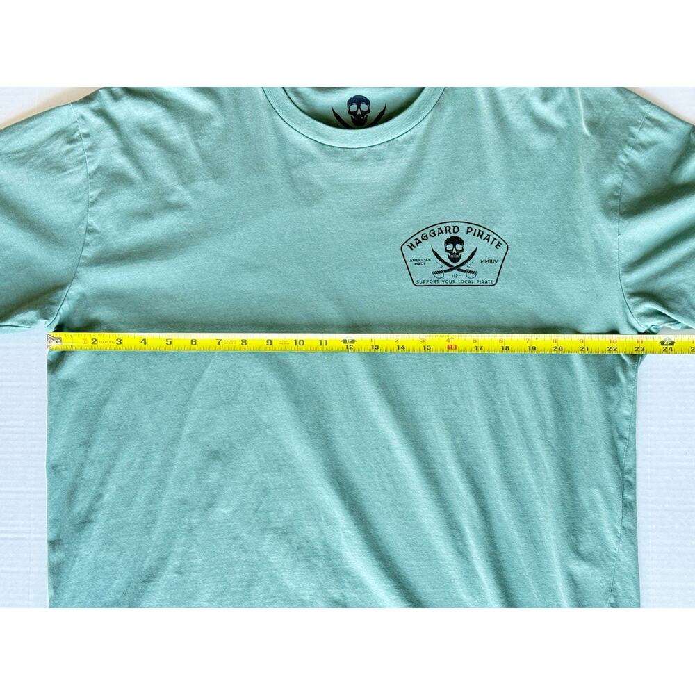 Haggard Pirate 2XL Support Your Local Pirate Skull Graphic T-Shirt Rare - Picture 8 of 8